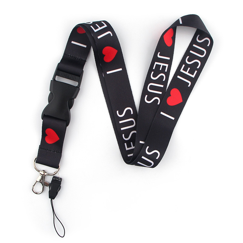 Neck Hanging Phone Holder - I Love Jesus 안전 행잉 목