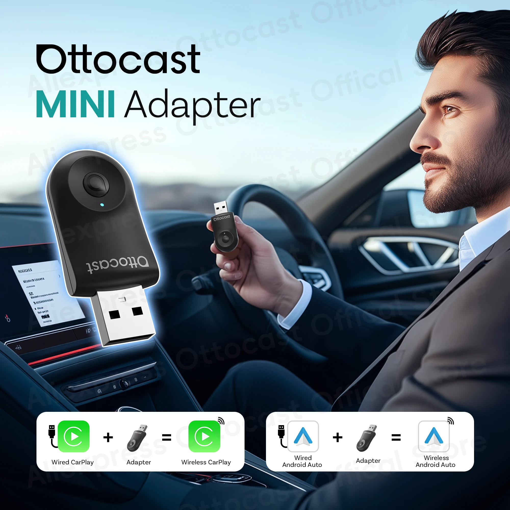 Phone Accessories For Android - 2026 새로운 OTTOCAST 미니 무선 안드로이드