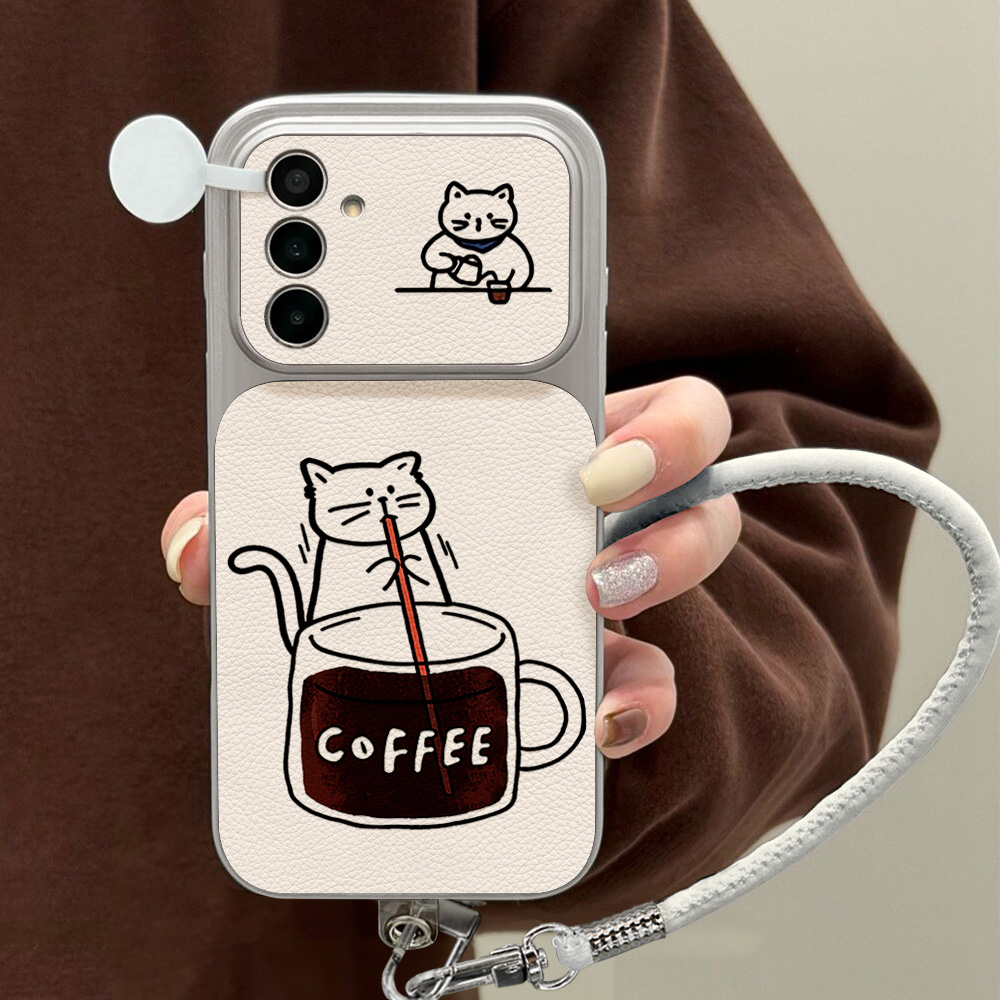 Samsung Accessories Phone - 커피 귀여운 고양이 폰 케이스 삼성