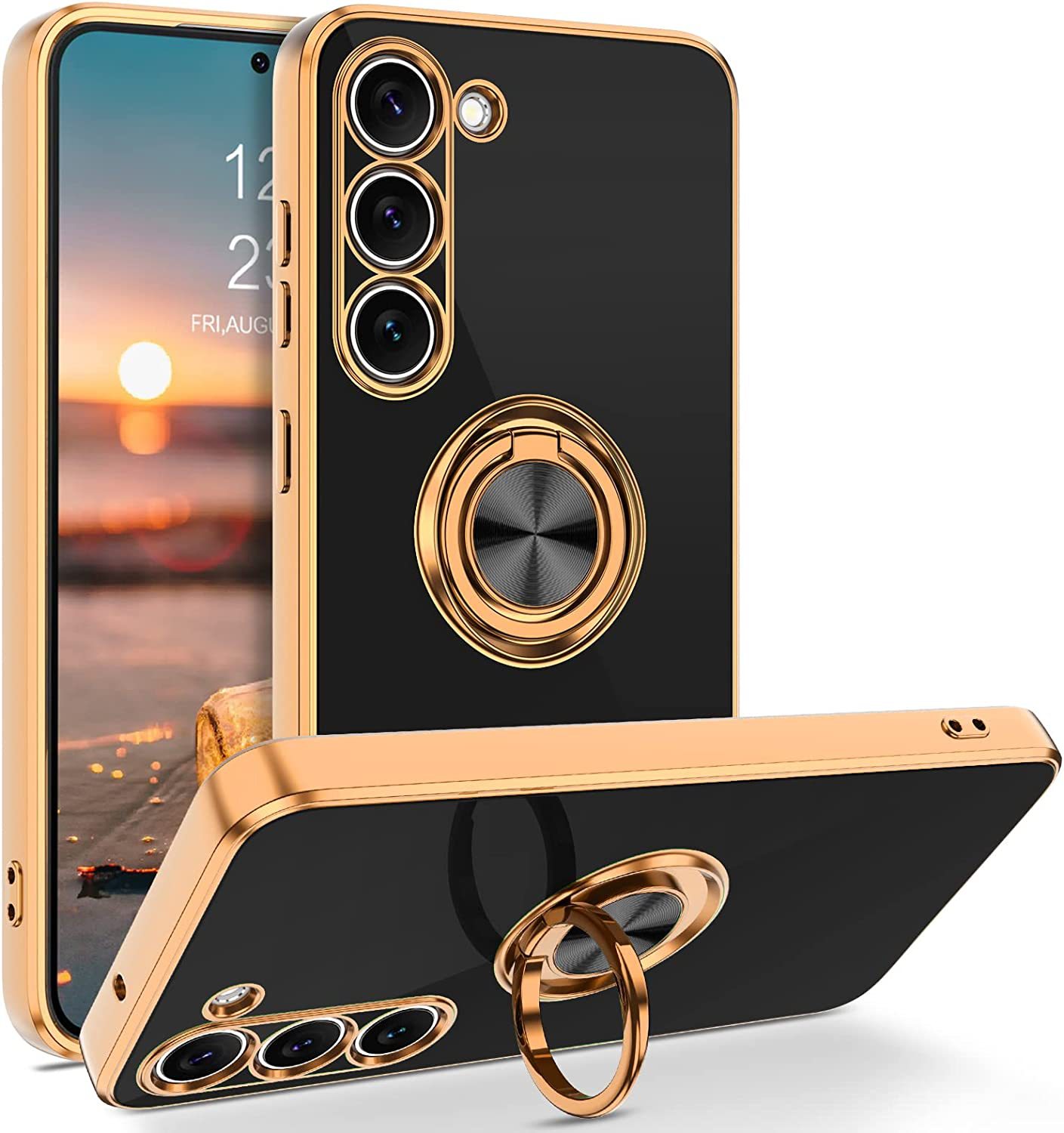 Phone Accessories Ring Holder - 럭셔리 도금 마그네틱 360 ° 삼성