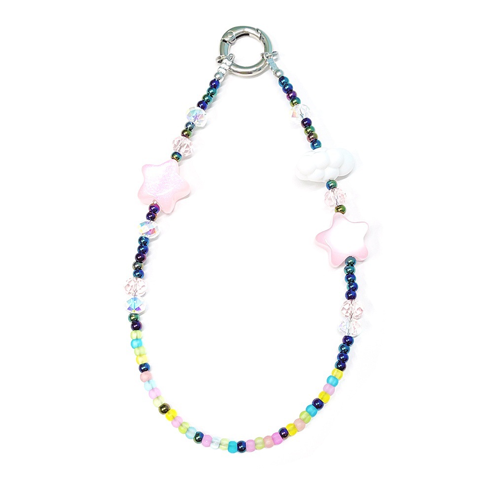 헤어룩 에스테틱 클라우드 스타 비즈 폰 체인 블랙 시드 - Phone Accessories For Teen Girls 리뷰 및 가격