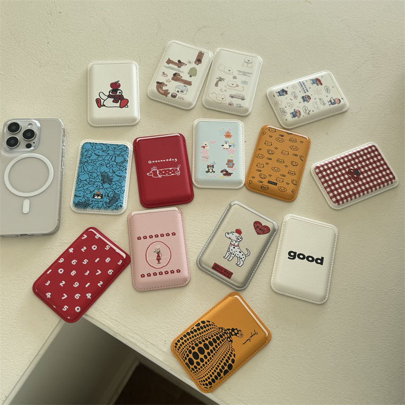 귀여운 만화 PU 가죽 자석 카드 홀더 폰 그립 지갑  - Phone Accessories For Teen Girls 리뷰 및 가격