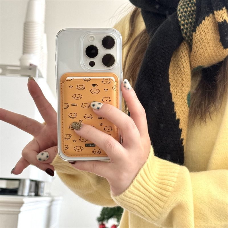 귀여운 만화 PU 가죽 자석 카드 홀더 폰 그립 지갑  - Phone Accessories For Teen Girls 리뷰 및 가격