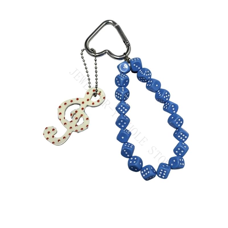 R7UF 독특한 손으로 만들어진 파란색 음표 키 체인  - Phone Accessories For Teen Girls 리뷰 및 가격