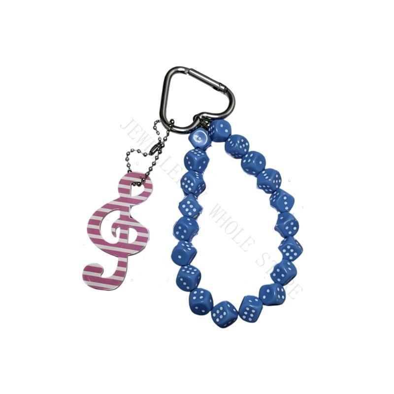 R7UF 독특한 손으로 만들어진 파란색 음표 키 체인  - Phone Accessories For Teen Girls 리뷰 및 가격
