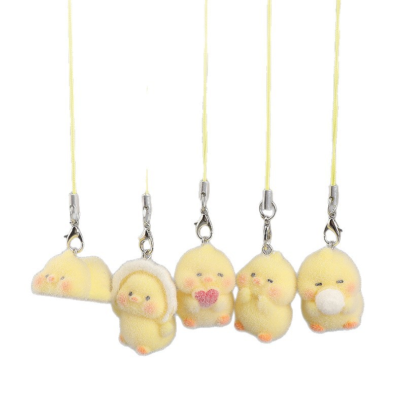5개 귀여운 3D 플록 레진 작은 노란 오리 펜던트 미 - Yellow Phone Accessories 리뷰 및 가격
