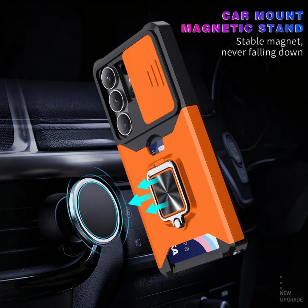 카드 슬롯 링 홀더 슬라이드 카메라 커버가 있는 삼성  - Phone Accessories Ring Holder 리뷰 및 가격