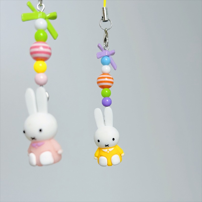 귀여운 미피 폰 데코 귀여운 만화 컬러풀 리본 키홀더  - Phone Accessories For Teen Girls 리뷰 및 가격
