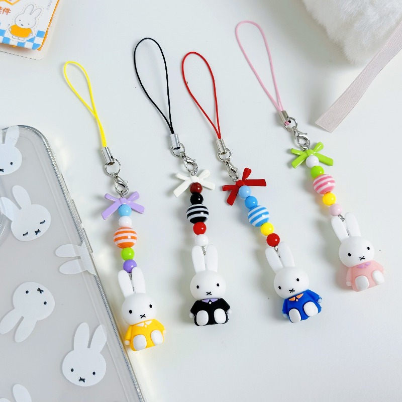 귀여운 미피 폰 데코 귀여운 만화 컬러풀 리본 키홀더  - Phone Accessories For Teen Girls 리뷰 및 가격