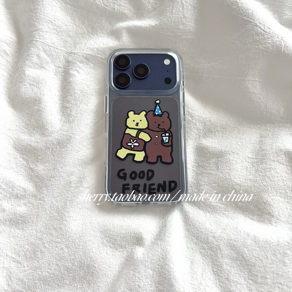 귀여운 노란색 & 갈색 곰돌이 아이폰 케이스 (아이폰  - Yellow Phone Accessories 리뷰 및 가격