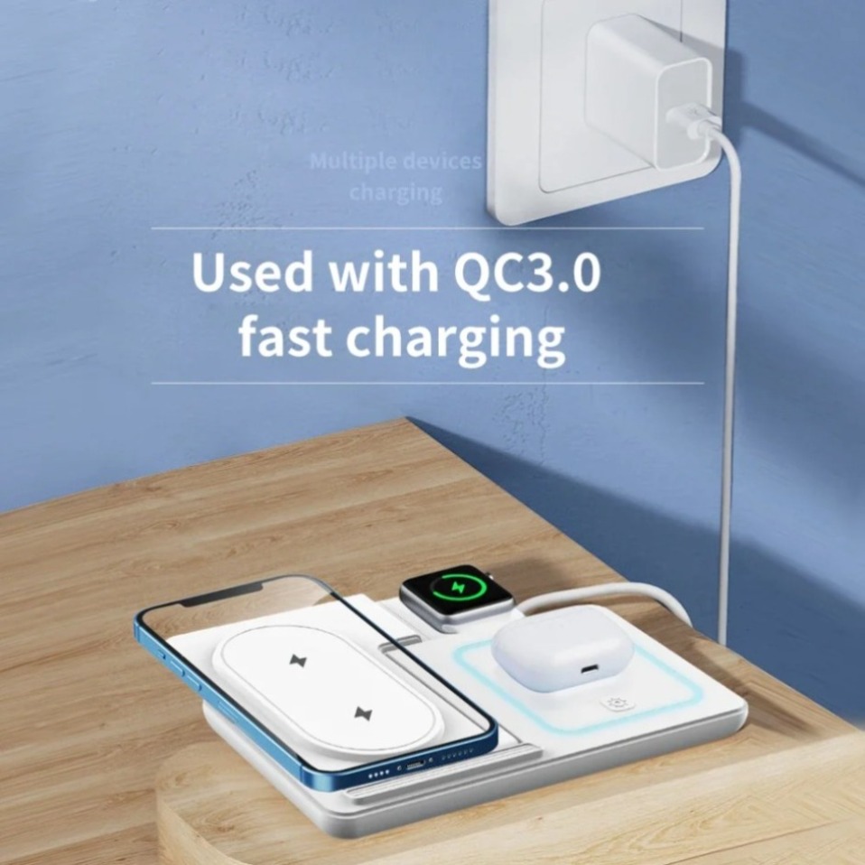 야간 LED 조명 3 in 1 무선 충전기 접이식 스탠 - Phone Cooling Fan 리뷰 및 가격